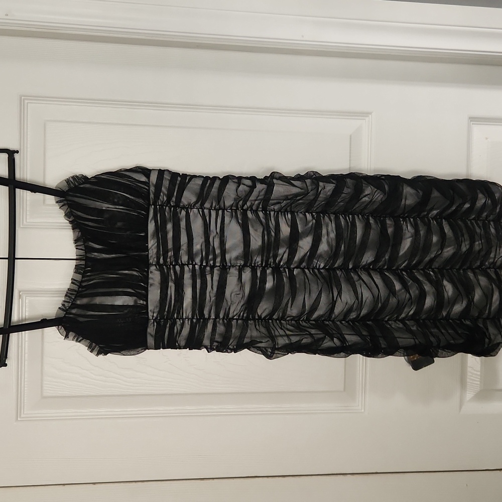 Elegant Black Ruched Dress